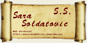 Sara Soldatović vizit kartica